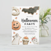 Invitation Fête d'Halloween des douceurs (Debout devant)