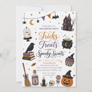 Invitation Fête d'Halloween des friandises effrayantes