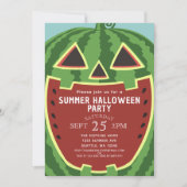 Invitation Fête d'Halloween d'été Citrouille Jack-o-Lantern p (Devant)
