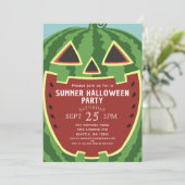 Invitation Fête d'Halloween d'été Citrouille Jack-o-Lantern p (Debout devant)