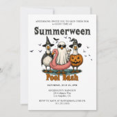 Invitation Fête d'Halloween d'été Summerween Bash de piscine (Devant)