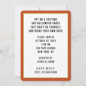 Invitation Fête d'Halloween drôle (Dos)