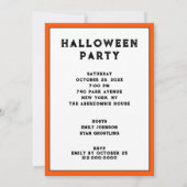 Invitation Fête d'Halloween drôle (Dos)