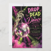 Invitation Fête d'Halloween Drop Dead & Dance (Devant)