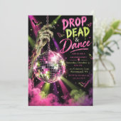 Invitation Fête d'Halloween Drop Dead & Dance (Debout devant)