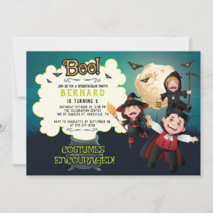 Invitation fête d'Halloween du 5e anniversaire