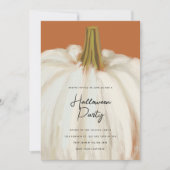 Invitation Fête d'Halloween du Citrouille blanc (Devant)
