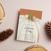 Invitation Fête d'Halloween du Citrouille blanc