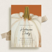 Invitation Fête d'Halloween du Citrouille blanc