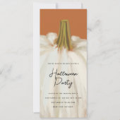 Invitation Fête d'Halloween du Citrouille blanc (Devant)