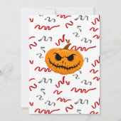 Invitation Fête d'Halloween du Monstre Citrouille effrayant (Dos)
