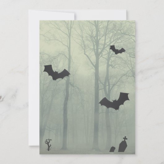 Invitation Fête d'Halloween éffrayant (Dos)