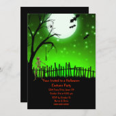 Invitation Fête d'Halloween effrayant (Devant / Derrière)