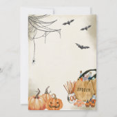 Invitation Fête d'Halloween éffrayant (Dos)
