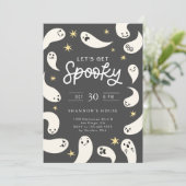Invitation Fête d'Halloween éffrayant (Debout devant)