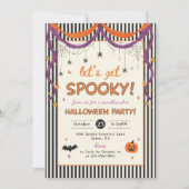 Invitation Fête d'Halloween Effrayante (Devant)