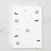 Invitation Fête d'Halloween Éffrayante (Dos)