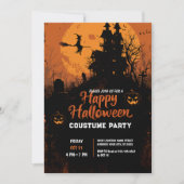 Invitation Fête d'Halloween éffrayante (Devant)