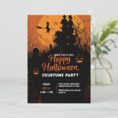 Invitation Fête d'Halloween éffrayante (Debout devant)