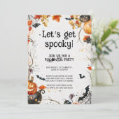 Invitation Fête d'Halloween Éffrayante (Debout devant)