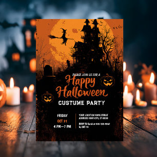 Invitation Fête d'Halloween éffrayante