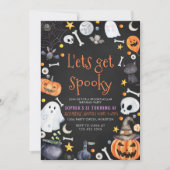 Invitation Fête d'Halloween Éffrayante Anniversaire (Devant)
