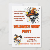 Invitation Fête d'Halloween éffrayante et colorée (Devant)