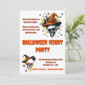 Invitation Fête d'Halloween éffrayante et colorée (Debout devant)