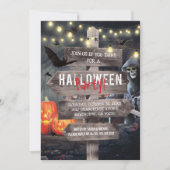 Invitation Fête d'Halloween effrayante et hantée (Devant)