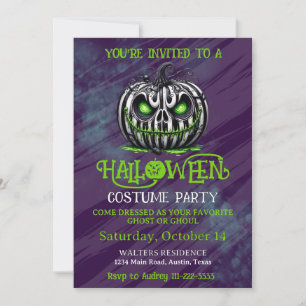 Invitation Fête d'Halloween effrayante Maison hantée Sombre