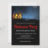 Invitation Fête d'Halloween Éffrayante simple (Devant)