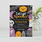 Invitation Fête d'Halloween Éffrayants (Debout devant)