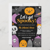 Invitation Fête d'Halloween Éffrayants (Devant)