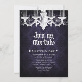Invitation Fête d'Halloween Élégant Gothique (Devant)