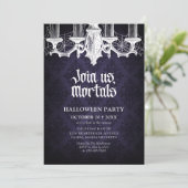 Invitation Fête d'Halloween Élégant Gothique (Debout devant)