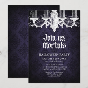 Invitation Fête d'Halloween Élégant Gothique