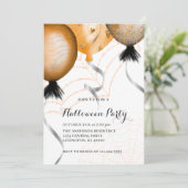 Invitation Fête d'Halloween élégante (Debout devant)