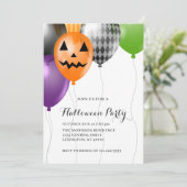 Invitation Fête d'Halloween élégante  (Debout devant)