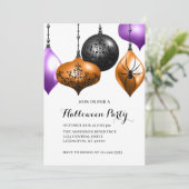 Invitation Fête d'Halloween élégante (Debout devant)