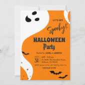 Invitation Fête d'Halloween Fantôme, devenons effrayants, Cha (Devant)