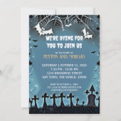 Invitation Fête d'Halloween fantôme d'horreur (Dos)