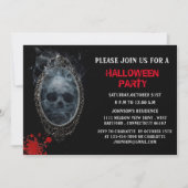 Invitation Fête d'Halloween fantôme effrayant (Devant)