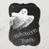 Invitation Fête d'Halloween - Fantôme Ghosts (Devant / Derrière)