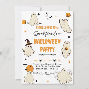 Invitation Fête d'Halloween Fantôme Spéciale
