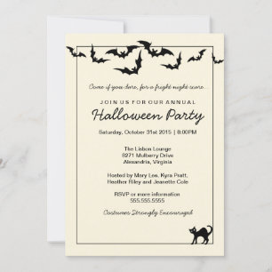 Invitation Fête d'Halloween / Fête du costume / Fête des adul