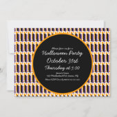 Invitation Fête d'Halloween Formes Géométriques Lignes (Devant)