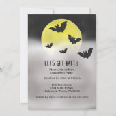 Invitation Fête d'Halloween Fou des Chauves-Souris (Devant)