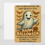 Invitation Fête d'Halloween Glittor (Devant / Derrière)