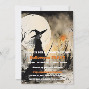 Invitation Fête d'Halloween gothique sombre vintage Spooktacu