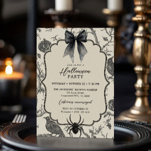 Invitation Fête d'Halloween gothique vintage